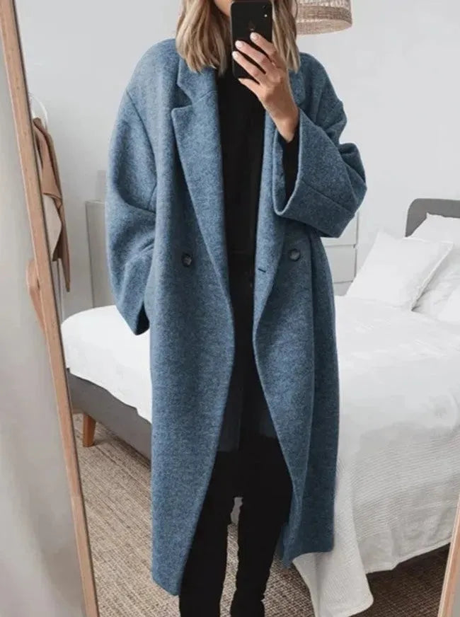 Violet | Women’s Elegant Oversized Button-Down Coat