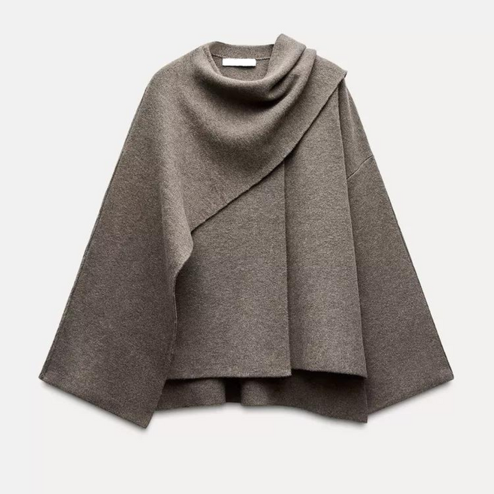 Chloe | Women Elegant Draped Cape Coat