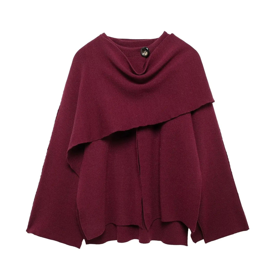 Chloe | Women Elegant Draped Cape Coat