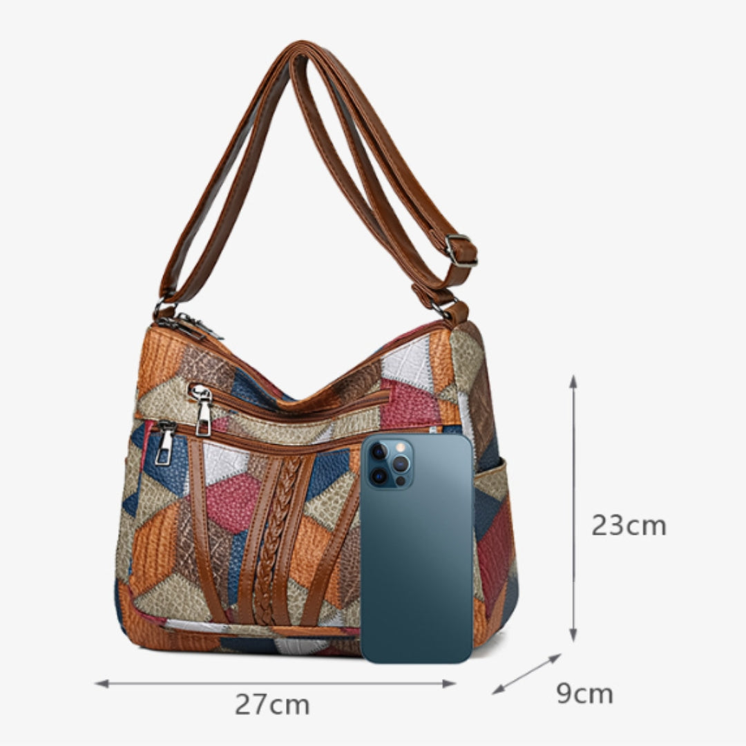 Zavelli™ | Mosaic Leather Handbag